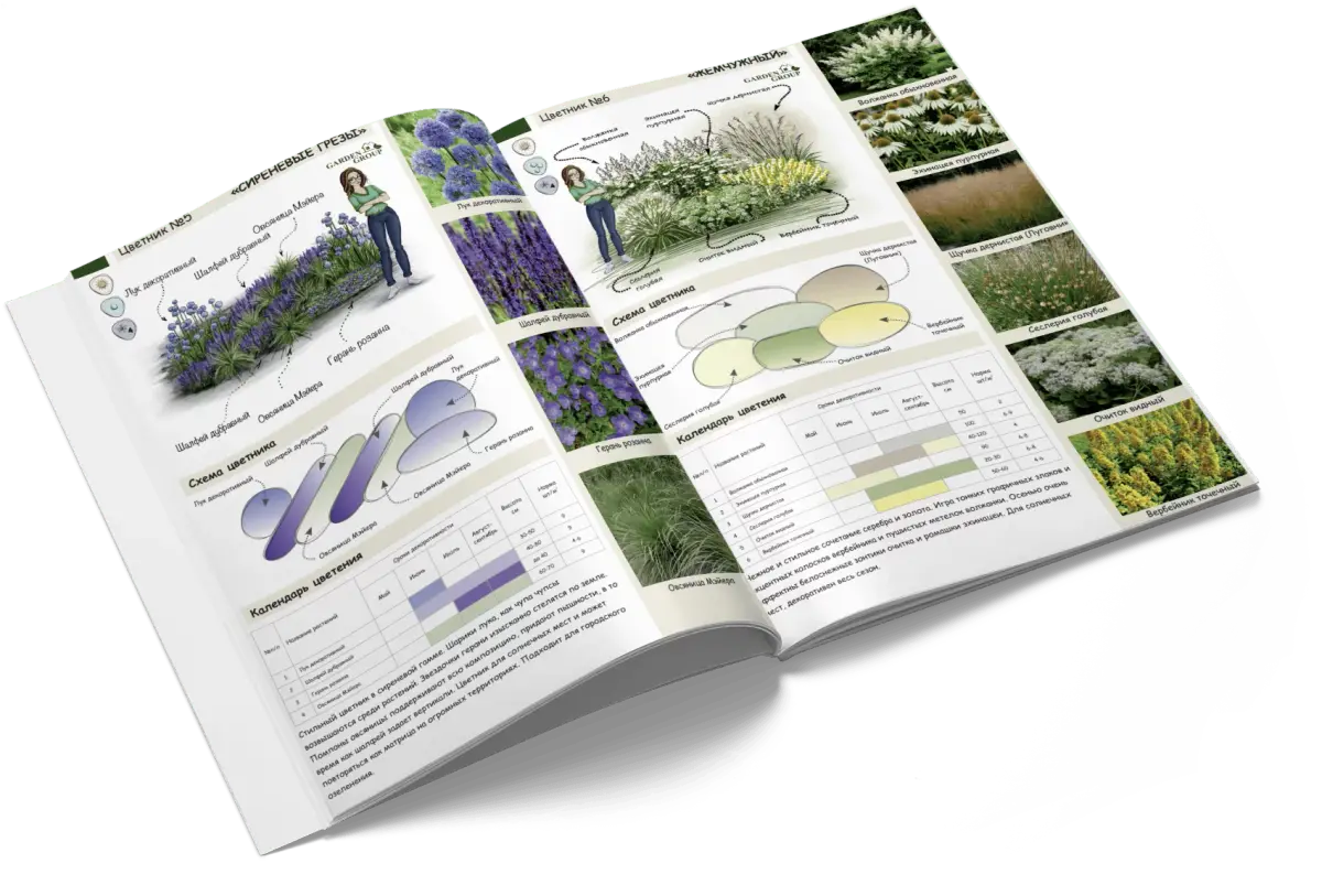 Альбом готовых решений ландшафтного дизайна Готовые схемы цветников. 50 решений